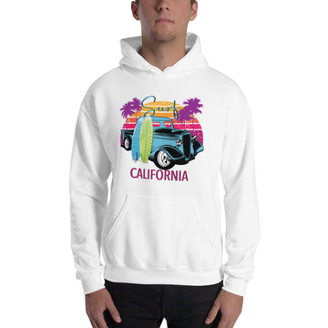 Surf California Hot Rod Truck Hoodie
