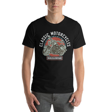 Classic Motorcycles Build & Repair Tee