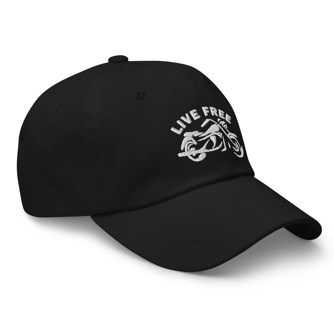 Live Free Low Profile Biker Cap