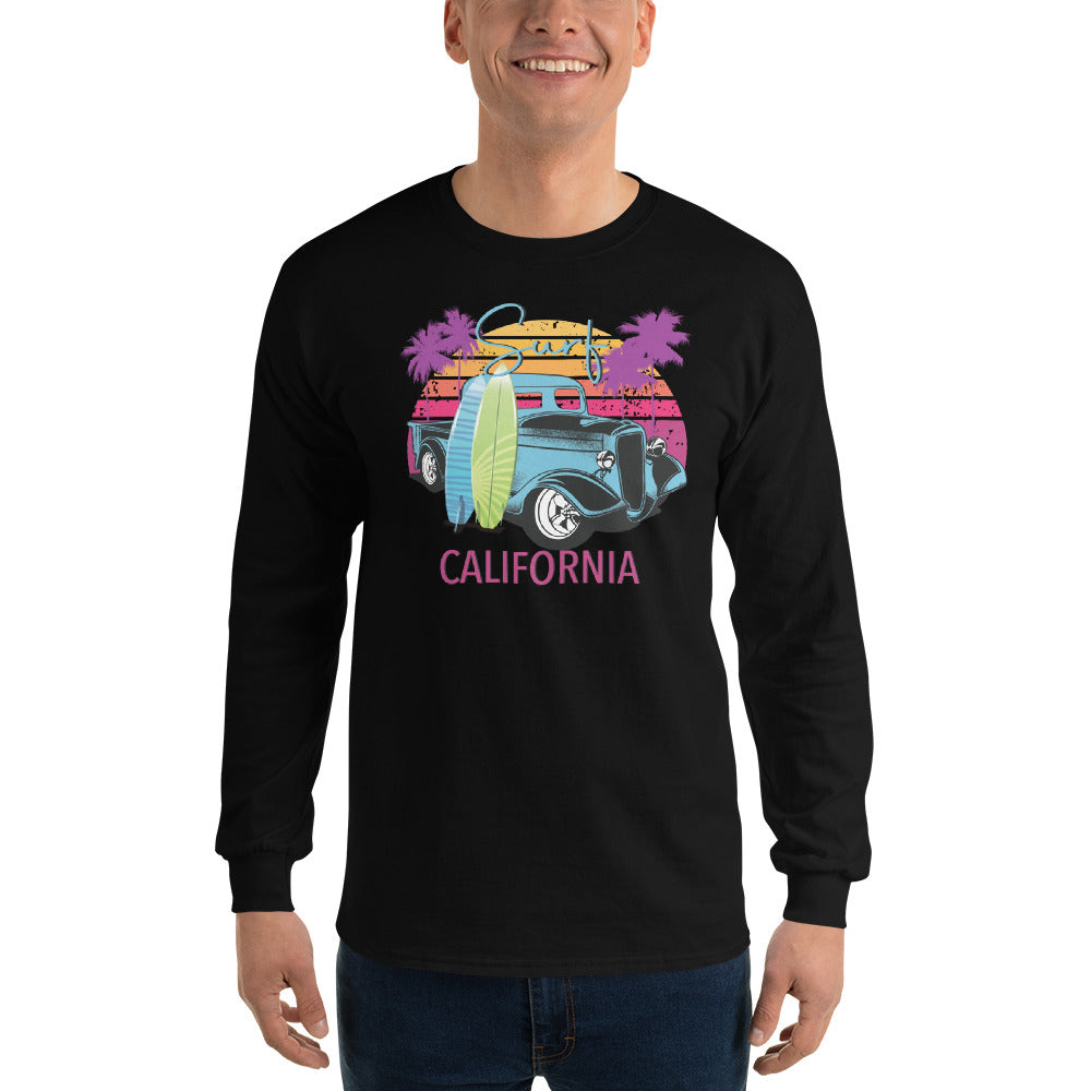 Surf California Hot Rod Truck Long Sleeve Tee